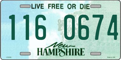 NH license plate 1160674
