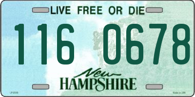 NH license plate 1160678