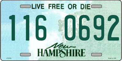NH license plate 1160692