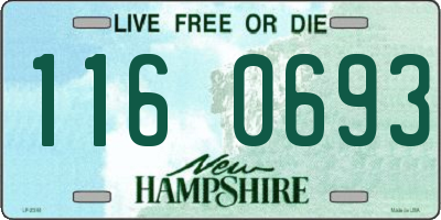 NH license plate 1160693