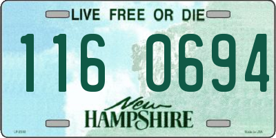 NH license plate 1160694
