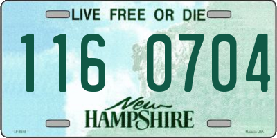 NH license plate 1160704