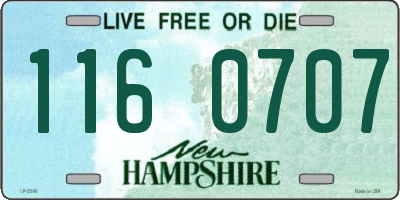 NH license plate 1160707