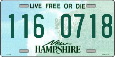 NH license plate 1160718