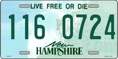 NH license plate 1160724