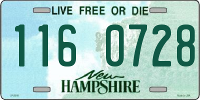 NH license plate 1160728