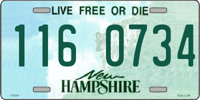 NH license plate 1160734