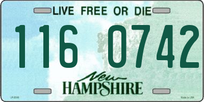 NH license plate 1160742