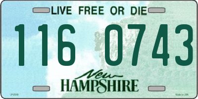 NH license plate 1160743