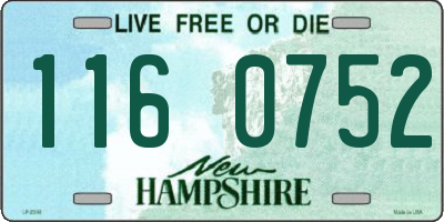 NH license plate 1160752
