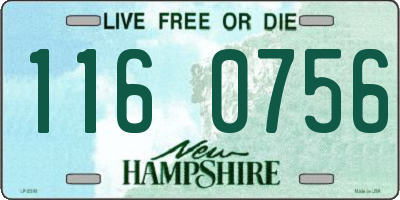 NH license plate 1160756