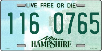 NH license plate 1160765