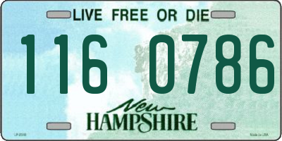 NH license plate 1160786