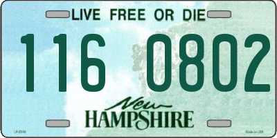 NH license plate 1160802