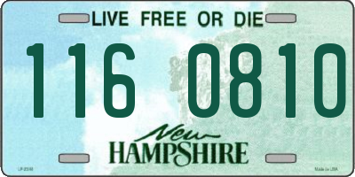 NH license plate 1160810