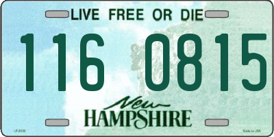 NH license plate 1160815