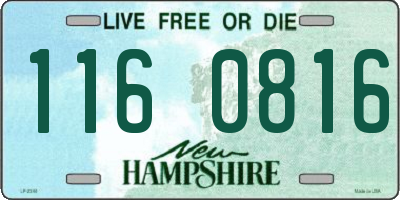 NH license plate 1160816