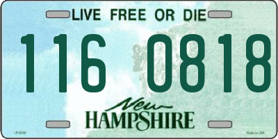 NH license plate 1160818