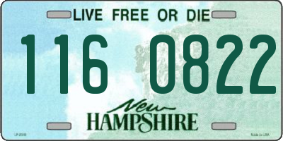 NH license plate 1160822