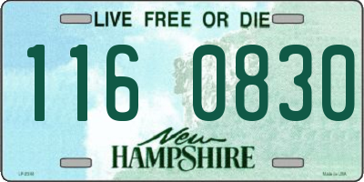 NH license plate 1160830