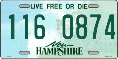 NH license plate 1160874