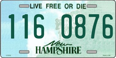 NH license plate 1160876