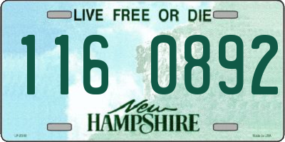 NH license plate 1160892