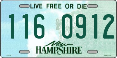 NH license plate 1160912