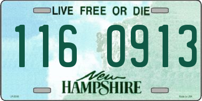 NH license plate 1160913