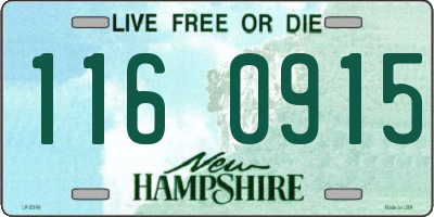NH license plate 1160915