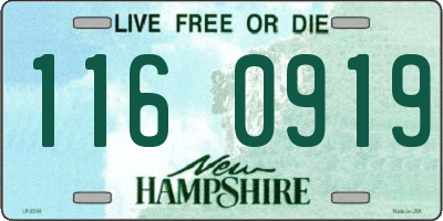 NH license plate 1160919