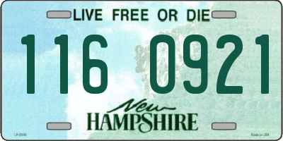 NH license plate 1160921