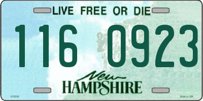 NH license plate 1160923