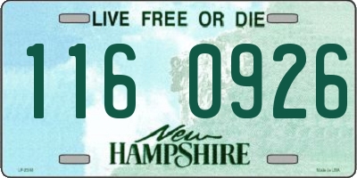 NH license plate 1160926