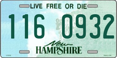 NH license plate 1160932