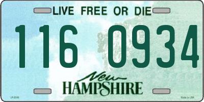 NH license plate 1160934