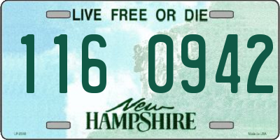 NH license plate 1160942