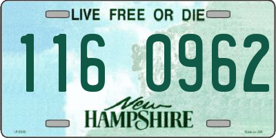 NH license plate 1160962