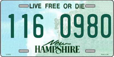 NH license plate 1160980