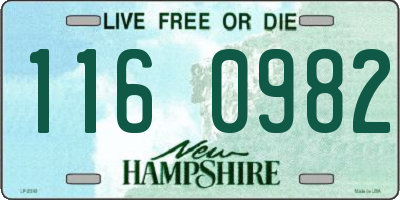 NH license plate 1160982