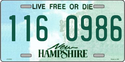 NH license plate 1160986