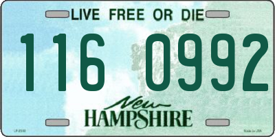 NH license plate 1160992