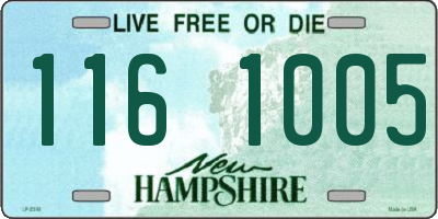 NH license plate 1161005