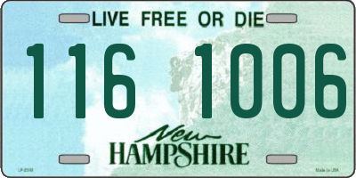 NH license plate 1161006