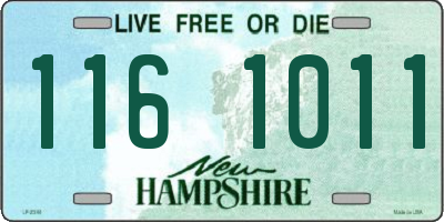 NH license plate 1161011