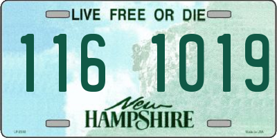 NH license plate 1161019