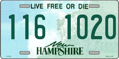 NH license plate 1161020