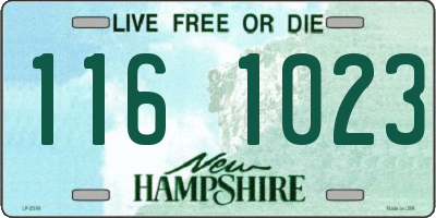 NH license plate 1161023