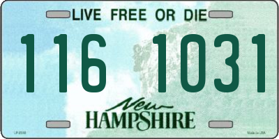 NH license plate 1161031