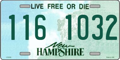 NH license plate 1161032